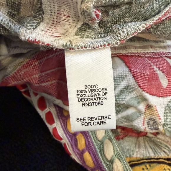 Womens L Duster Cardigan Tiered Open Butterfly Print 3/4 Sleeve Boho Indie Cato - Picture 8 of 10